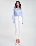 Quần Nữ Dáng Skinny Màu Trắng. Snow White Skinny Pants - 122WN1081B2110