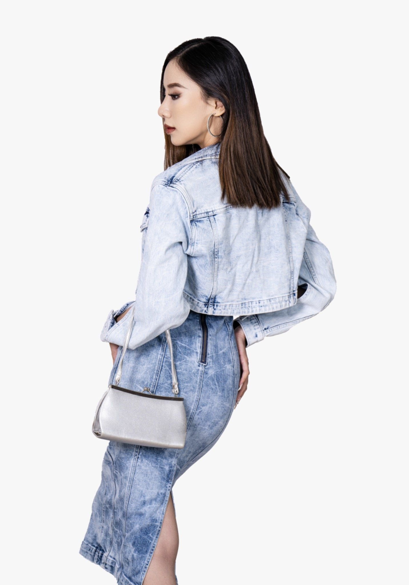 Áo Khoác Jeans Nữ Dáng Lửng Bolero Jacket Dài Tay. Women's Bolero Jacket Long Sleeve Jeans Jacket - 223WD2042F1