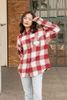 Áo Sơ Mi Nữ Caro Đỏ Sọc Lớn Dáng Oversize - Women's Oversized Red Caro Shirt with Wide Stripes. 123WN1034B2650