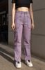 Quần Jeans Nữ Dáng Đứng Màu Nhuộm Tím Lavender. Women's Straight-Leg Jeans Lavender Dye - 222WD1083A1530