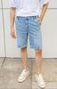 Quần Shorts Nam Dáng Suông Màu Xanh Sáng. Summer Sky Straight Fit Denim Shorts - 222MD3103B1910