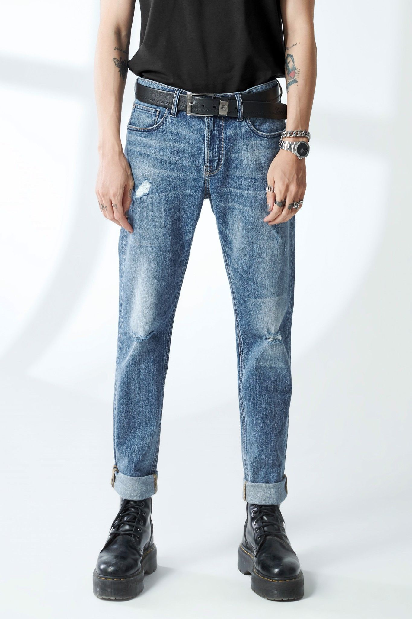 Quần jeans nam dáng slim - 220MD4082F2930