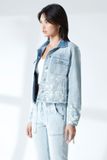 Áo khoác phá cách. Bleached Denim Jacket - 220WD1044F1930