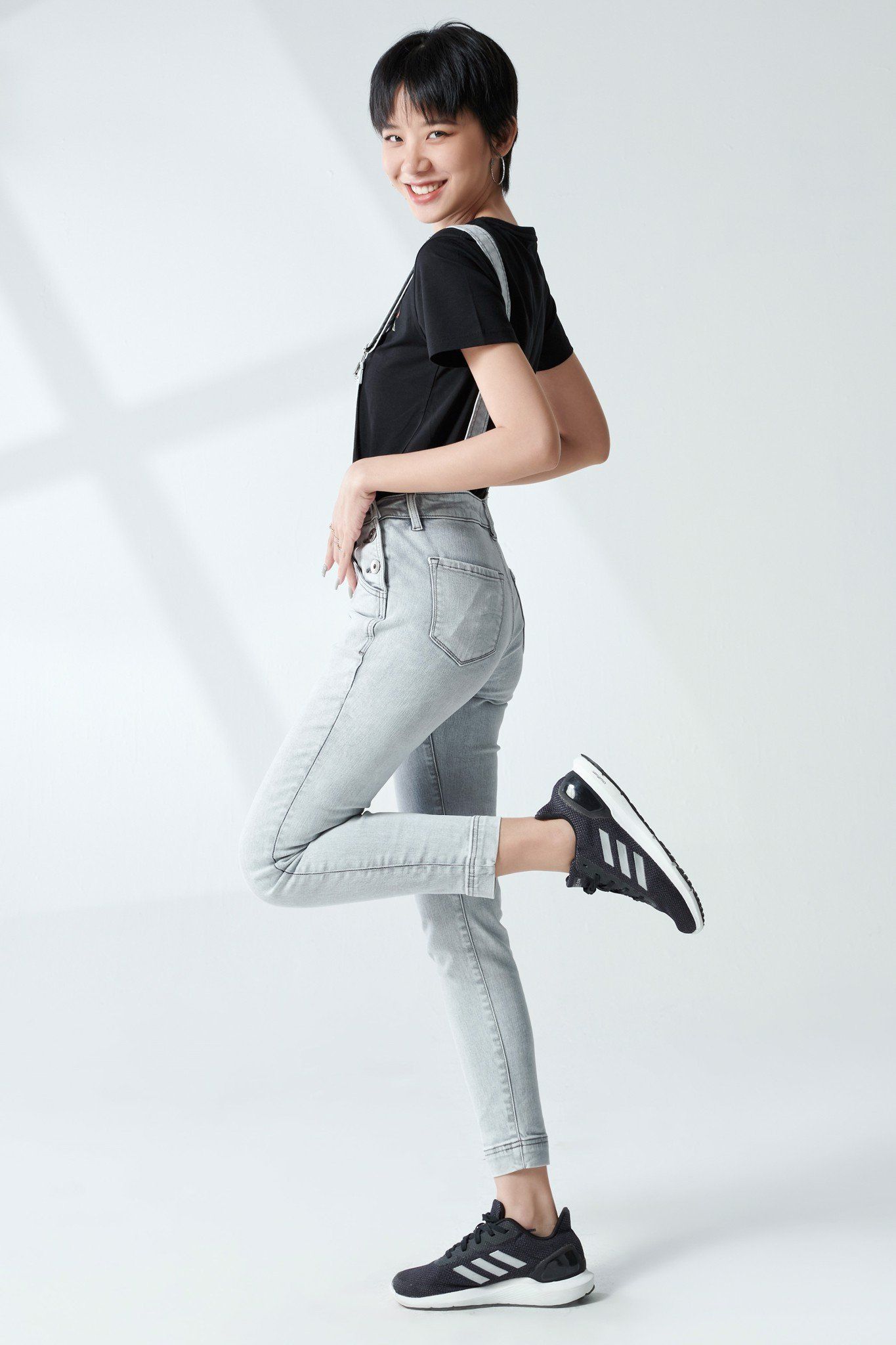 Quần Yếm Jeans Dáng dài. Denim Overalls - 220WD1133F1