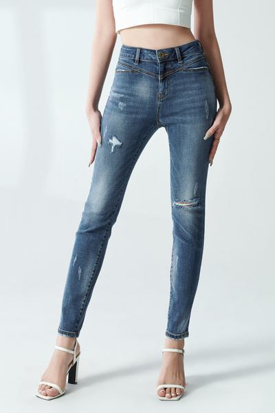 Quần jeans nữ dáng ôm. V-Yoke Skinny - 220WD2081F1970