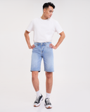 Quần Shorts Nam Dáng Suông. Straight Fit Denim Shorts - 221MD4103B2930