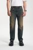 Quần Jeans Nam Dáng Relaxed Wash Màu Vàng Dirty. Dirty Yellow Relaxed Wash Men's Jeans - 123MD3080F2950