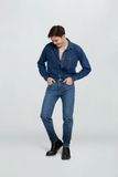 Quần Jeans Nam Dáng Tapered Màu Xanh Đậm - Dark Blue Tapered Fit Jeans - 222MD4089B1970