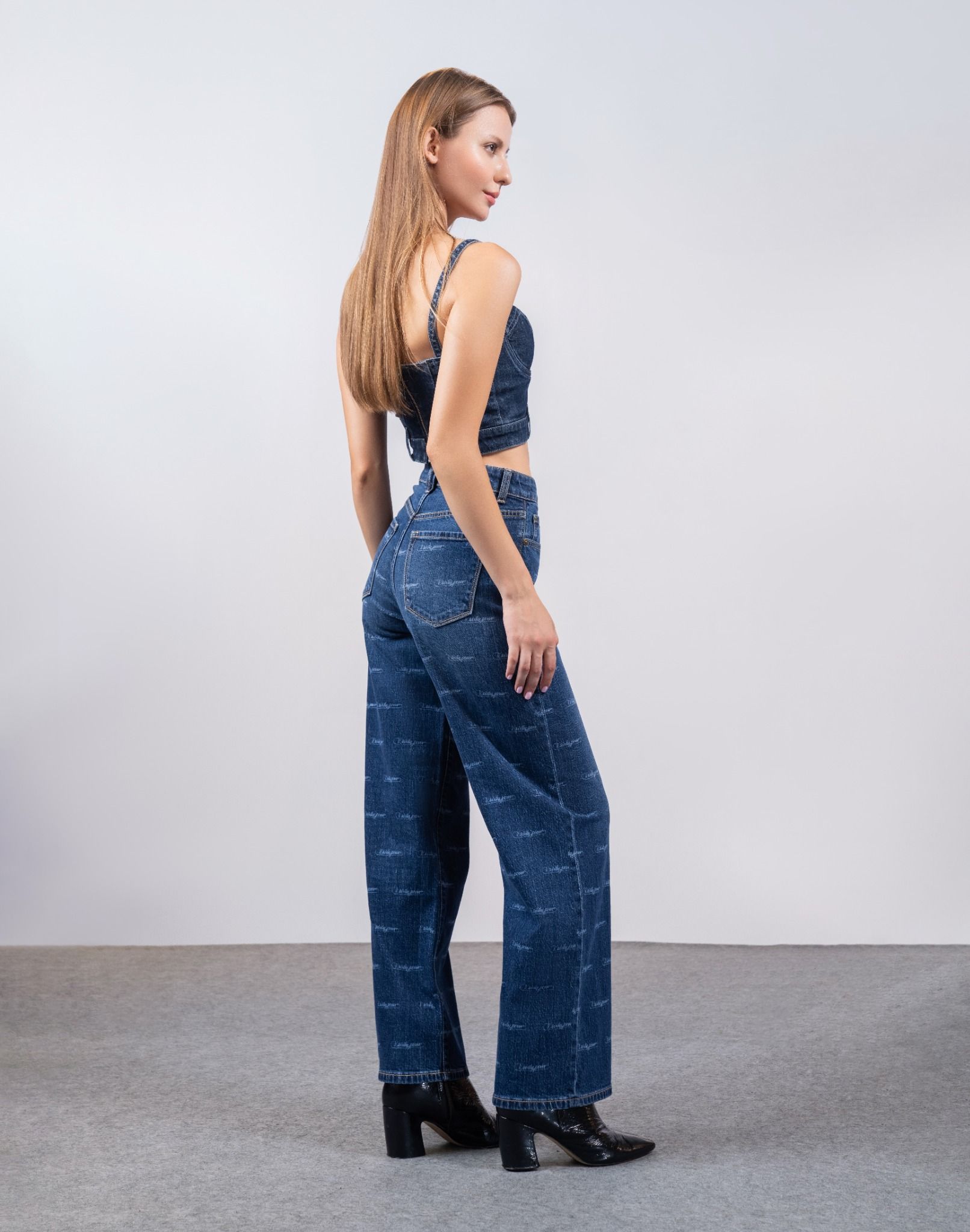 Quần Jeans Nữ Dáng WideLeg Laser Chữ Ký V-SIXTYFOUR. V-SIXTYFOUR Signature WideLeg Laser Women's Jeans - 123WD1085F1970