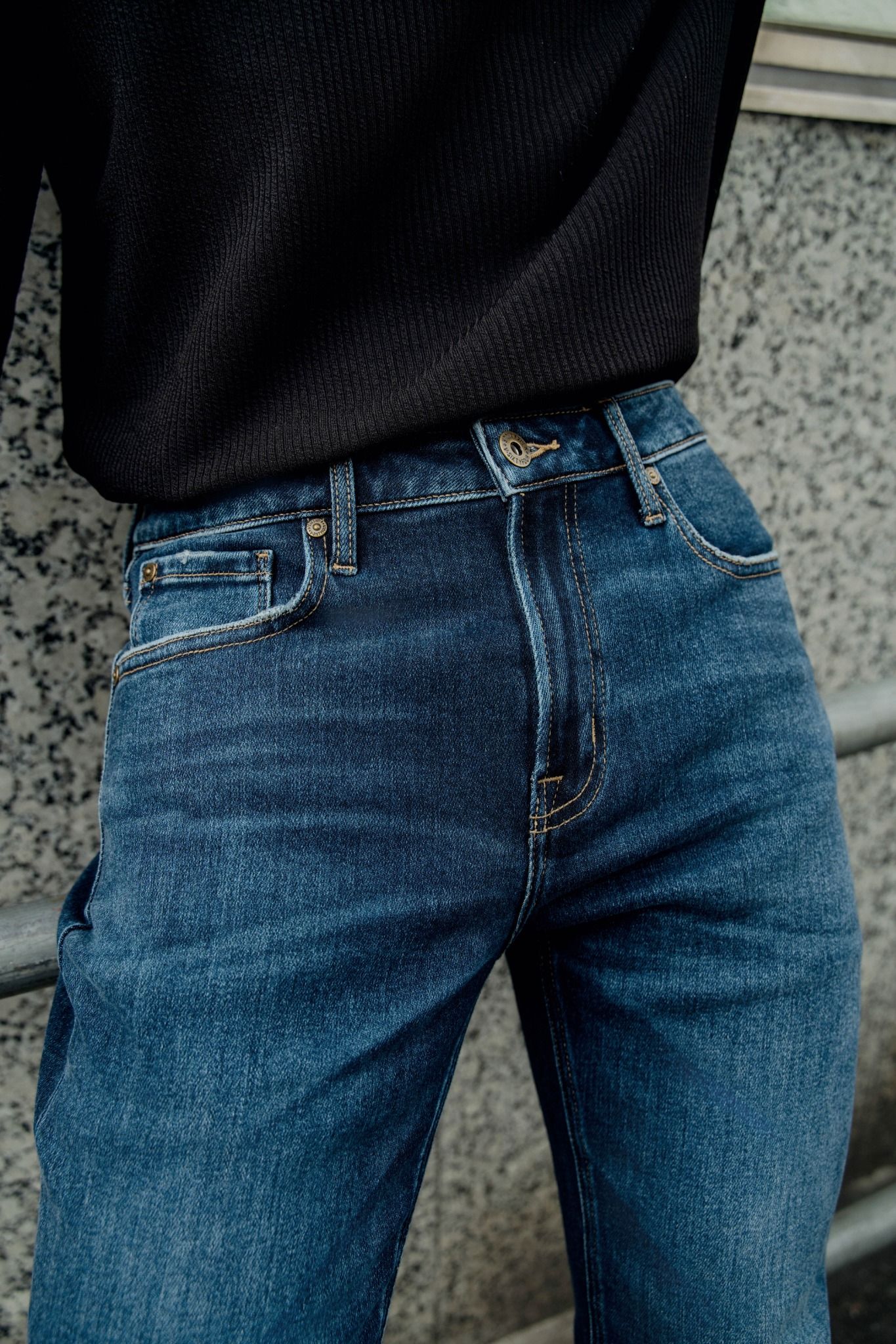 Quần Jeans Nam Dáng Slim Tint Vintage Màu Dark Blue - Men's SlimFit Jeans Tint Vintage In Dark Blue - 224MD3082B2970