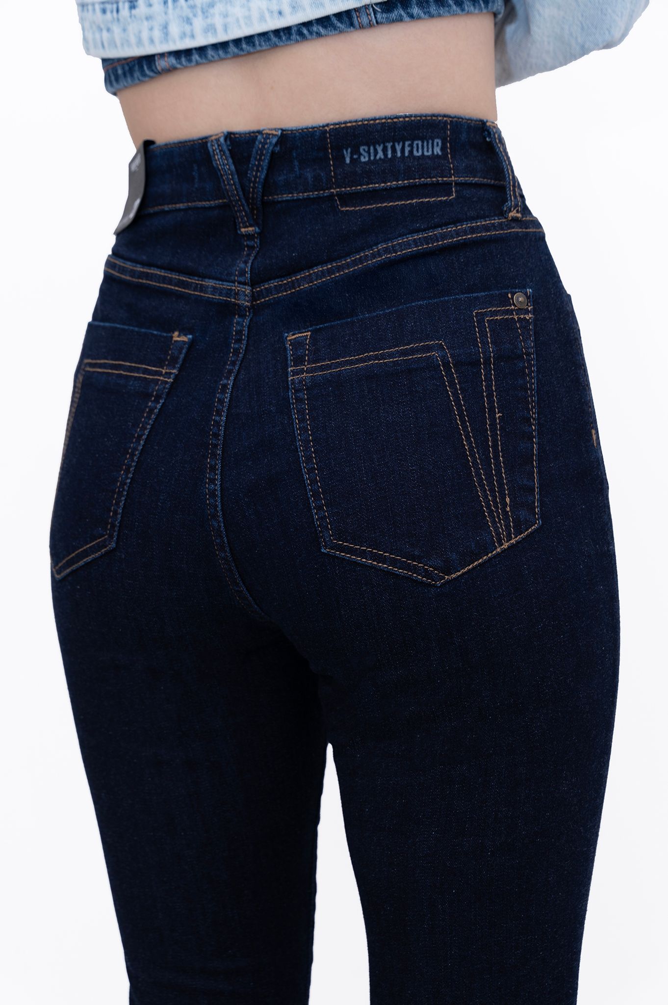 Quần Dài Nữ Dáng Loe Màu Xanh Đậm -  Dark Blue Flared Women's Jeans - 124WD2084B1