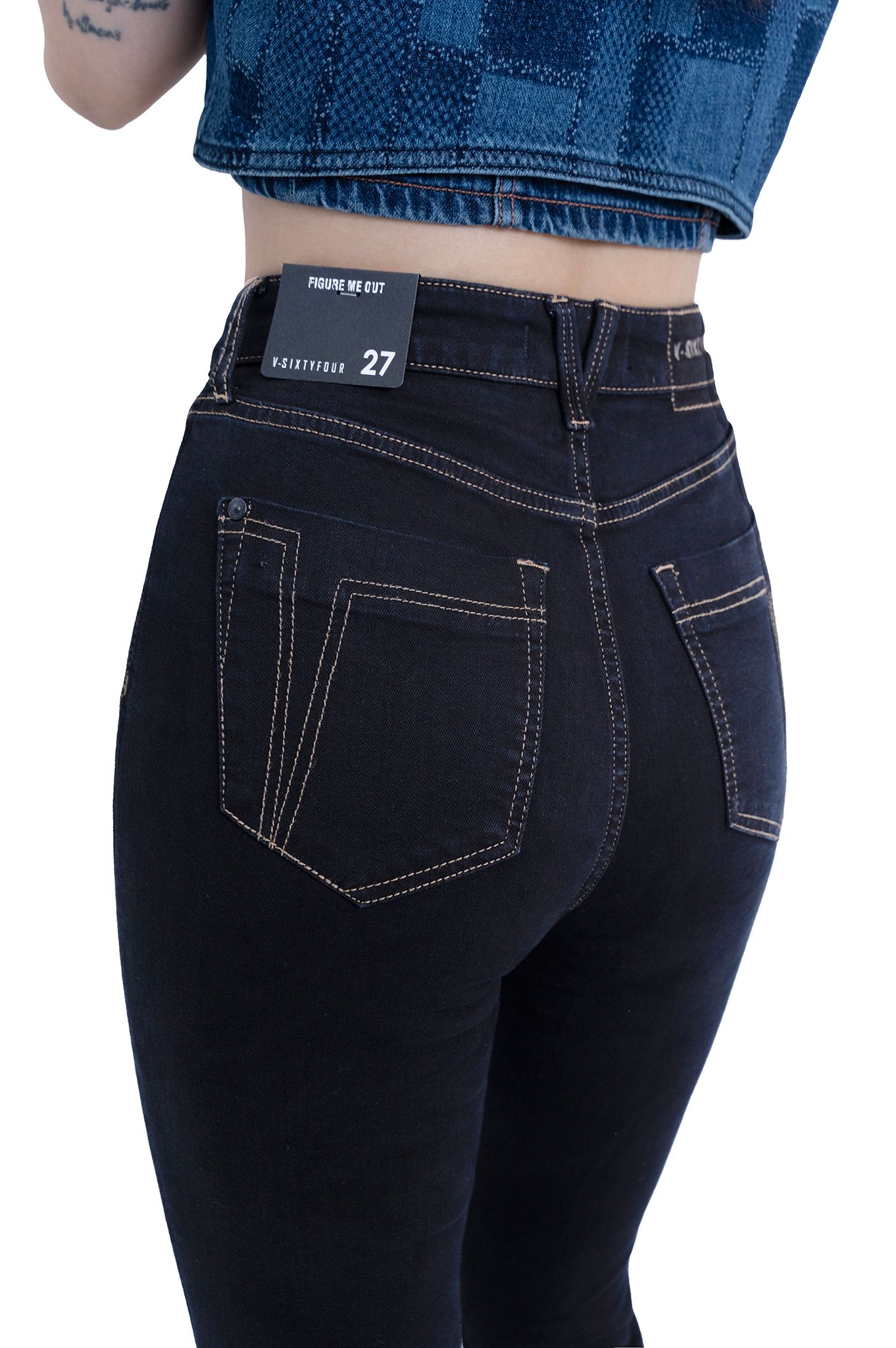 Quần Dài Nữ Dáng Loe Màu Đen - Black Flared Women's Jeans - 124WD2084B1