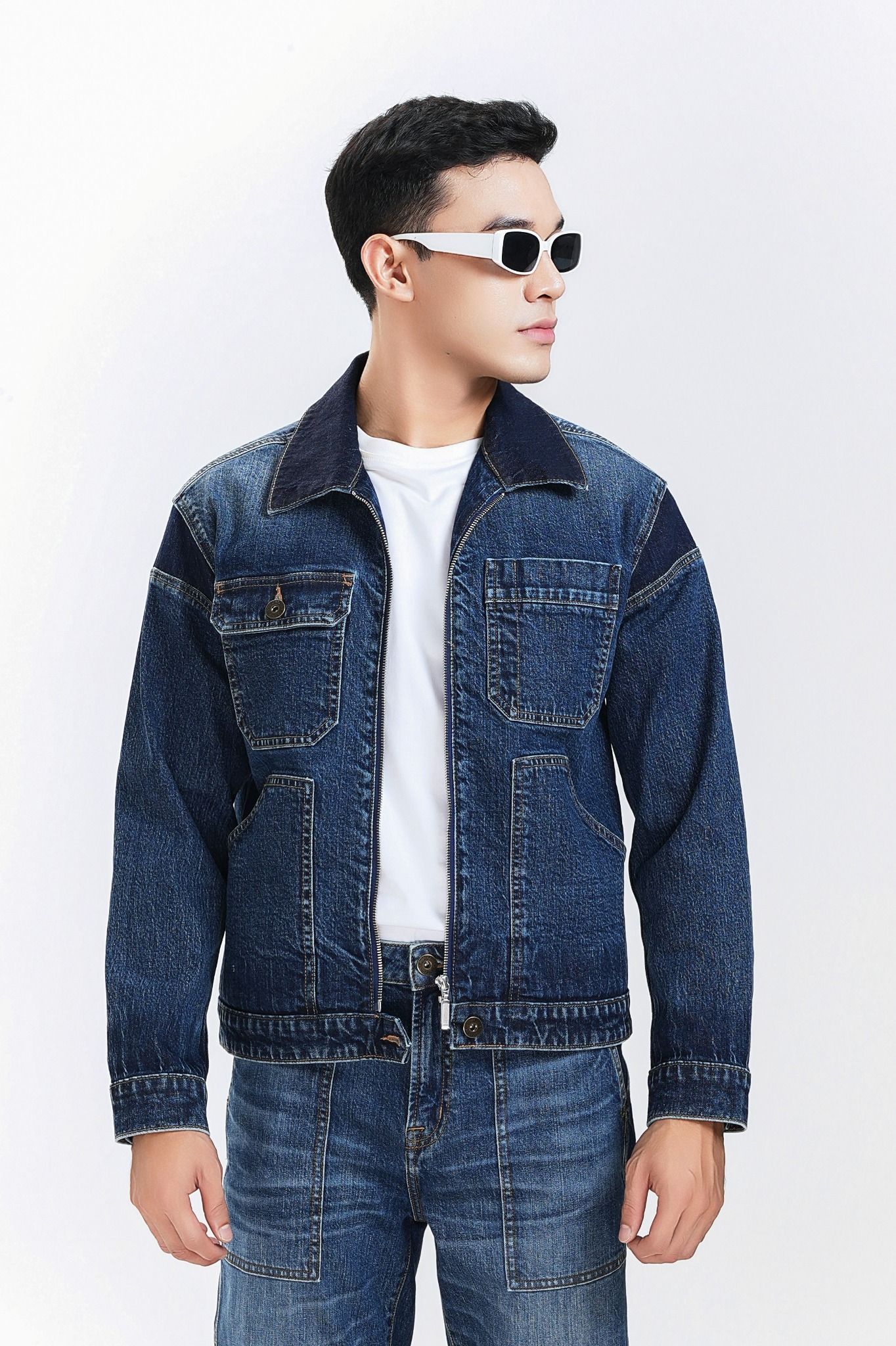 Áo Khoác Nam Dáng Vừa Dây Kéo. Men's Slim Fit Zipper Jacket - 124MD4044F2