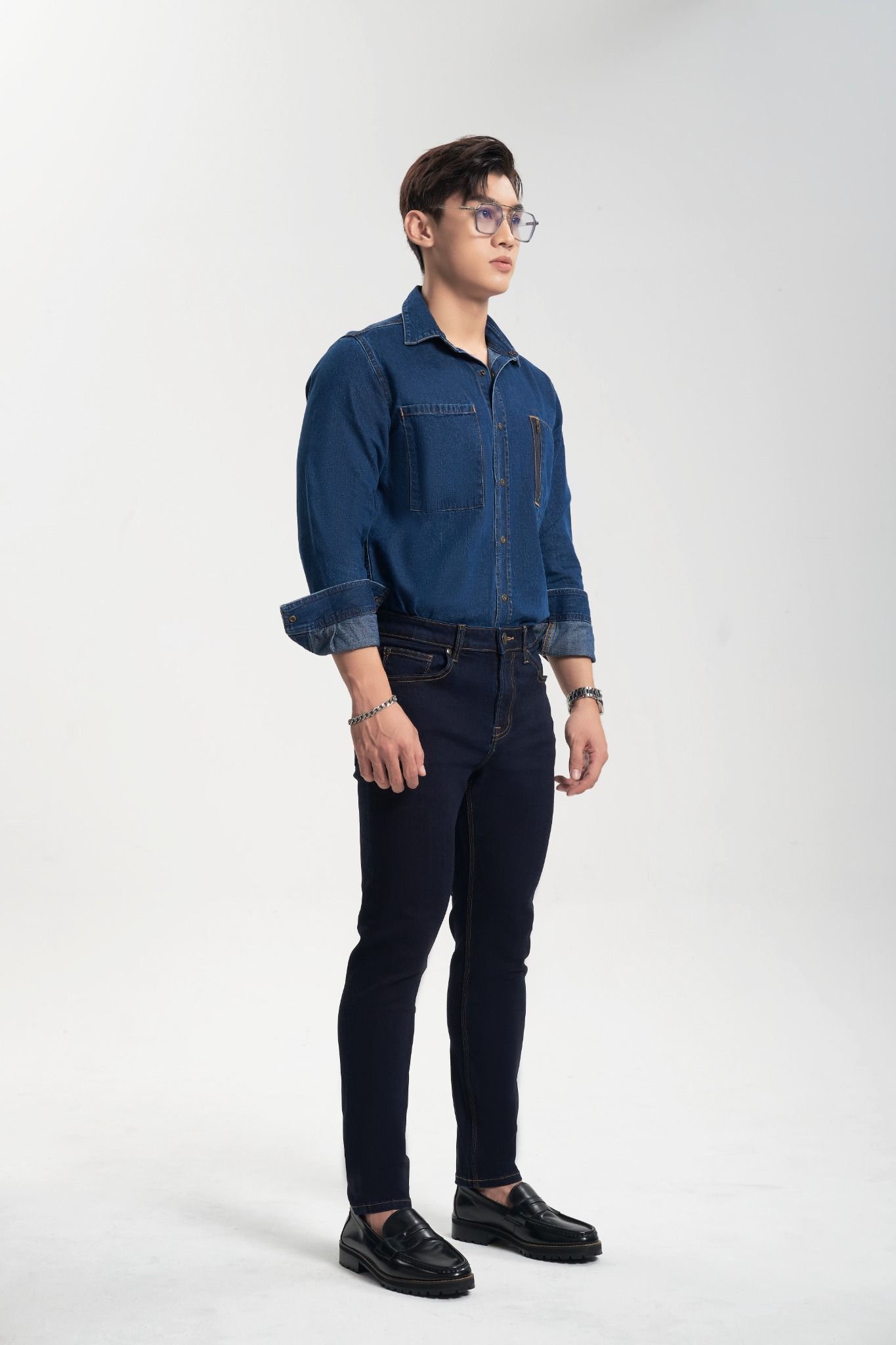 Quần Jeans Nam Dài Dáng  Slim - Slim Length Men Jeans - 222MD4082B2