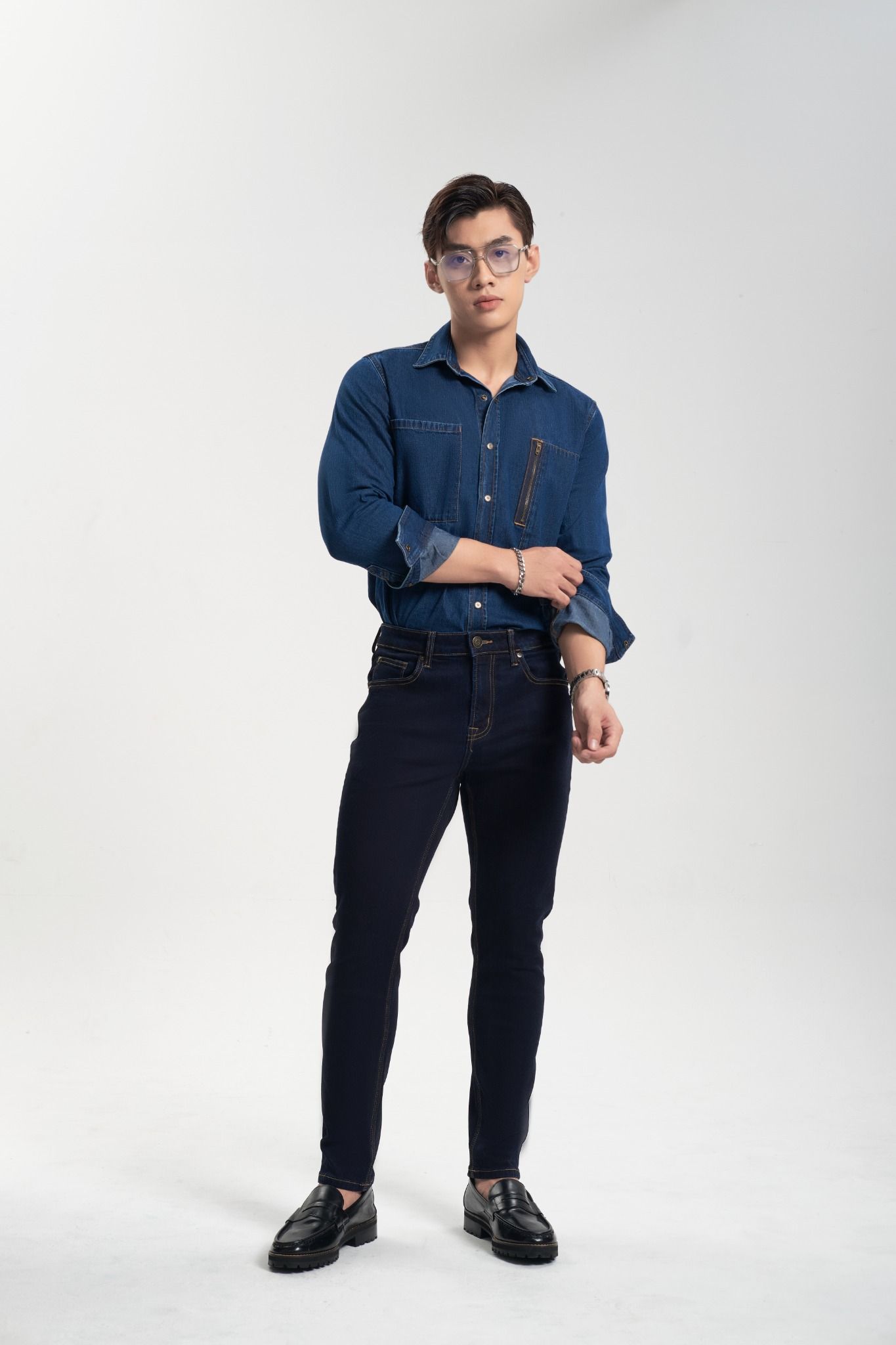 Quần Jeans Nam Dài Dáng  Slim - Slim Length Men Jeans - 222MD4082B2