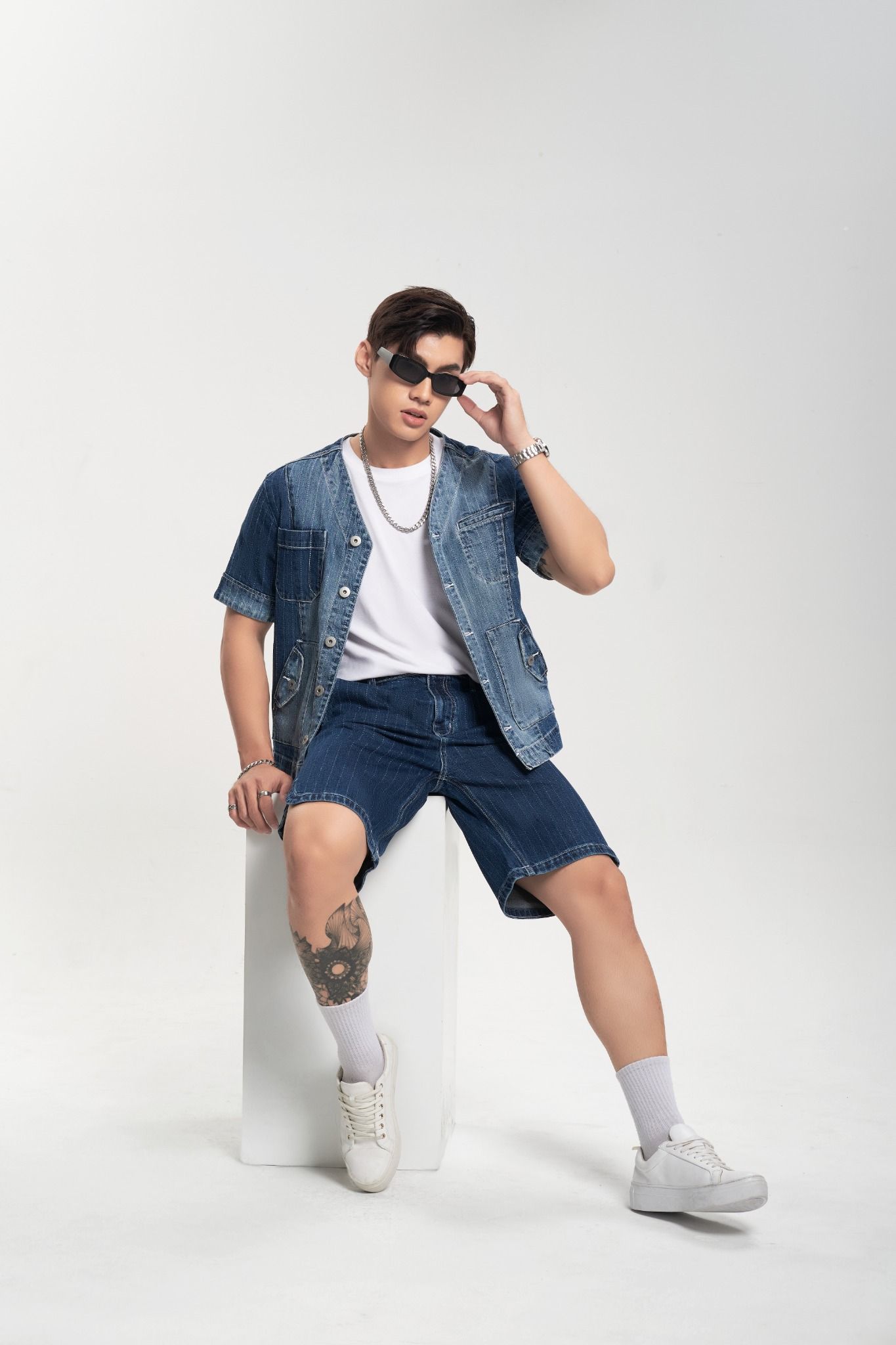 Áo Sơ Mi Nam Cổ V Phong Cách Bóng Chày - Men's V-Neck Baseball Shirt - 223MD3033F1
