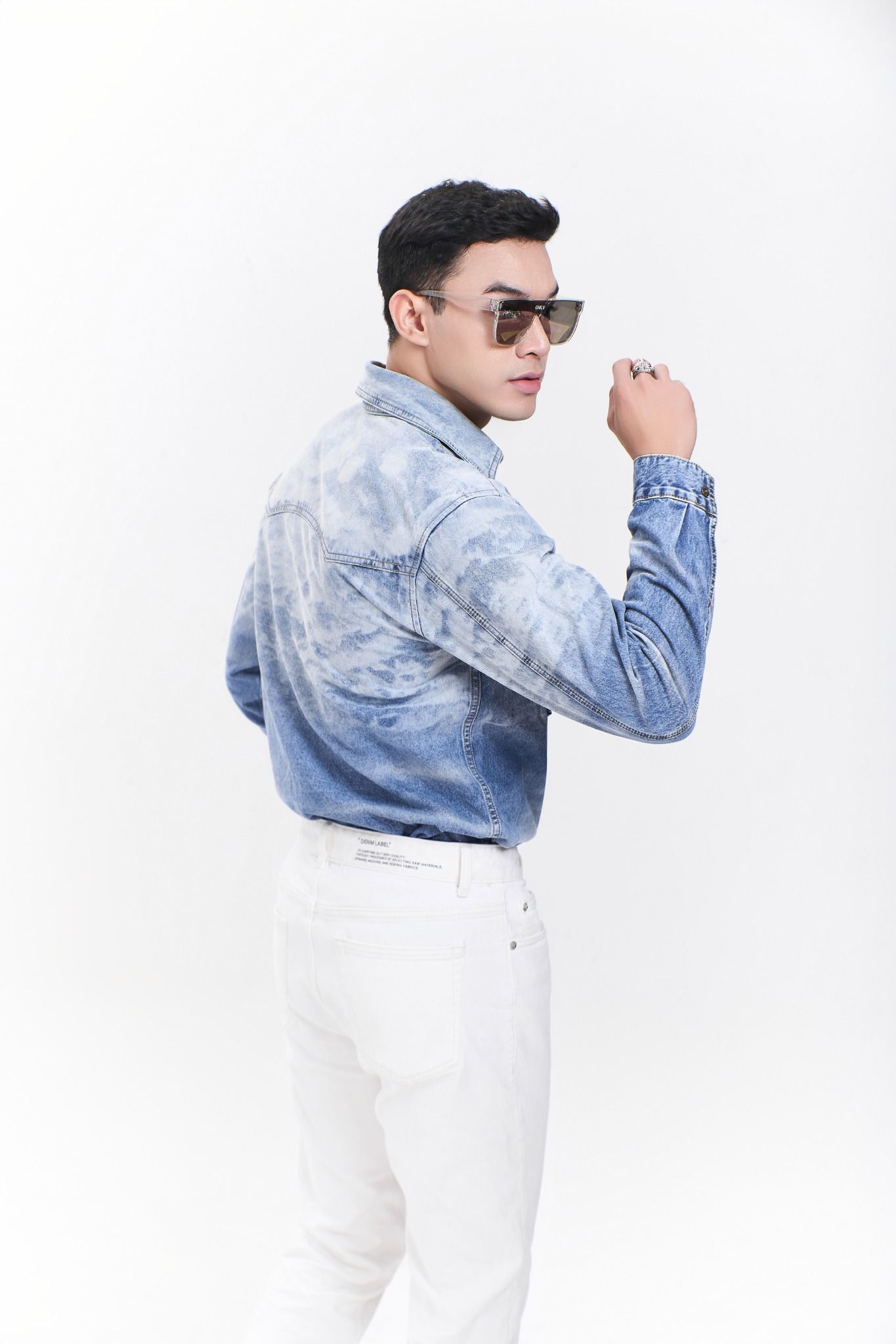 Áo Sơ Mi Nam Dáng Vừa Hiệu Ứng Ombre. Ombre Effect Men's Slim Fit Shirt - 223MD3039F1930