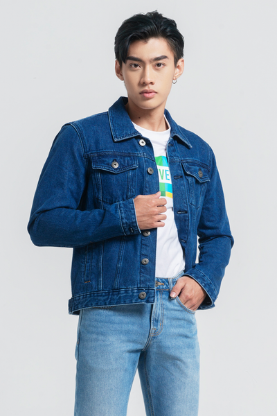 Áo khoác Jeans nam dáng rộng - 121MD4044B1950