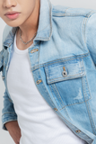 Áo Khoác Denim Nam Dáng Rộng 2 Túi. Type III Denim Jacket With 2 Pockets - 121MD4044F4910