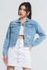 Áo Khoác Denim Nữ Thêu Hoa Cúc. Embroidered Denim Jacket - 121WD2044F1913