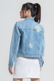 Áo Khoác Denim Nữ Thêu Hoa Cúc. Embroidered Denim Jacket - 121WD2044F1913