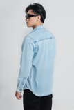 Áo Sơ Mi Denim Dáng Suông Vừa. Slim Bleached Denim Shirt  - 121MD4034F5910