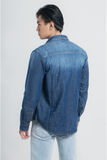 Áo Sơ Mi Denim Dáng Rộng Vẩy Sơn. Paint Splatter Effect Denim Shirt - 220MD4034F2950