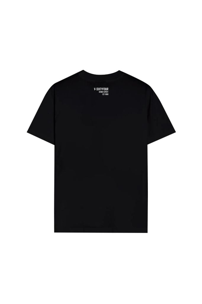 Áo Thun Nam Dáng Oversize Họa Tiết Hologram Màu Đen. Men's Oversize T-Shirt With Hologram Pattern In Black - 124MN3023F1