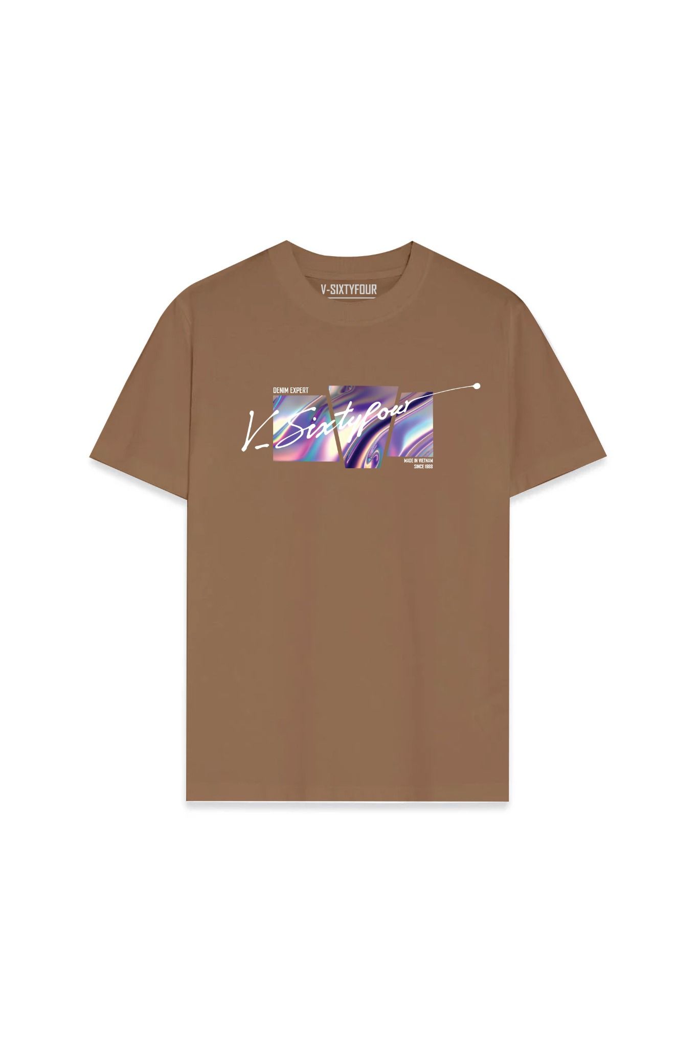 Áo Thun Nam Oversize Màu Cacao. Cocoa Color Oversize Men's T-shirt - 124MN3023F1