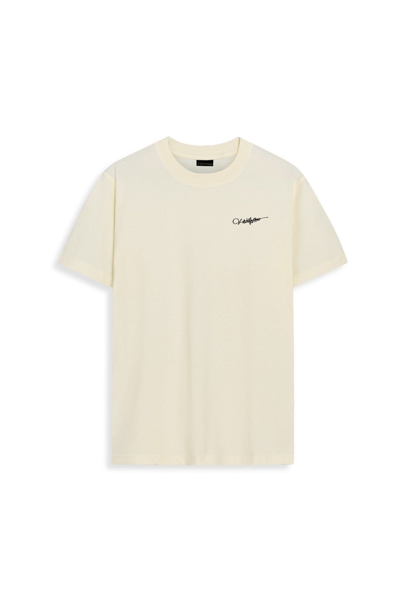 Áo Thun Nam Cotton Màu Beige Hoạ Tiết Typo V-Sixtyfour - 224MN3023B5