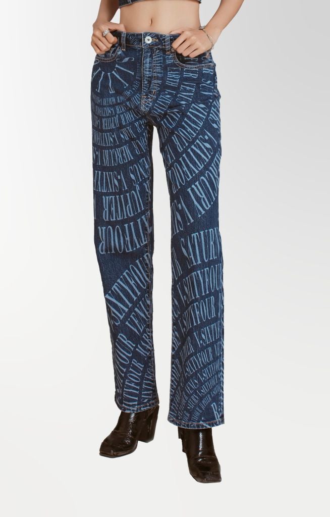 Quần Jeans Nữ Dáng Relax Laser. Laser Relax Fit Jeans For Women - 222WD1080F3