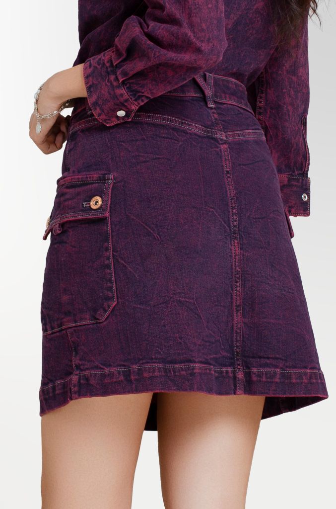 Chân Váy Chữ A Workwear Màu Purple -  Purple Workwear A-line Skirt - 123WD1111F2