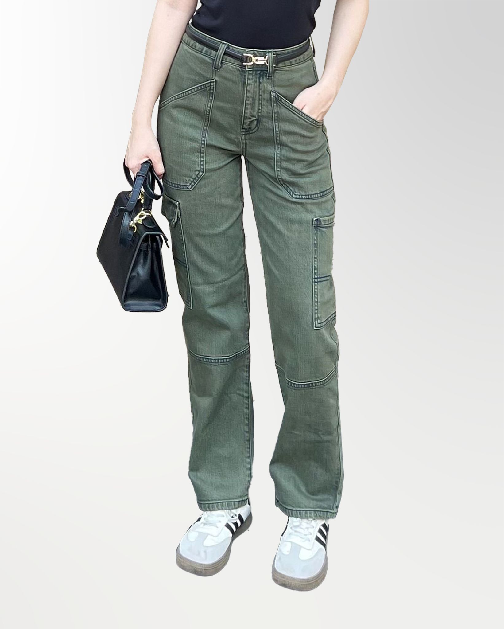 Quần Jeans Nữ Dáng Straight Phong Cách Workwear. Women's Straight Workwear Style Jeans - 123WD1083A1390
