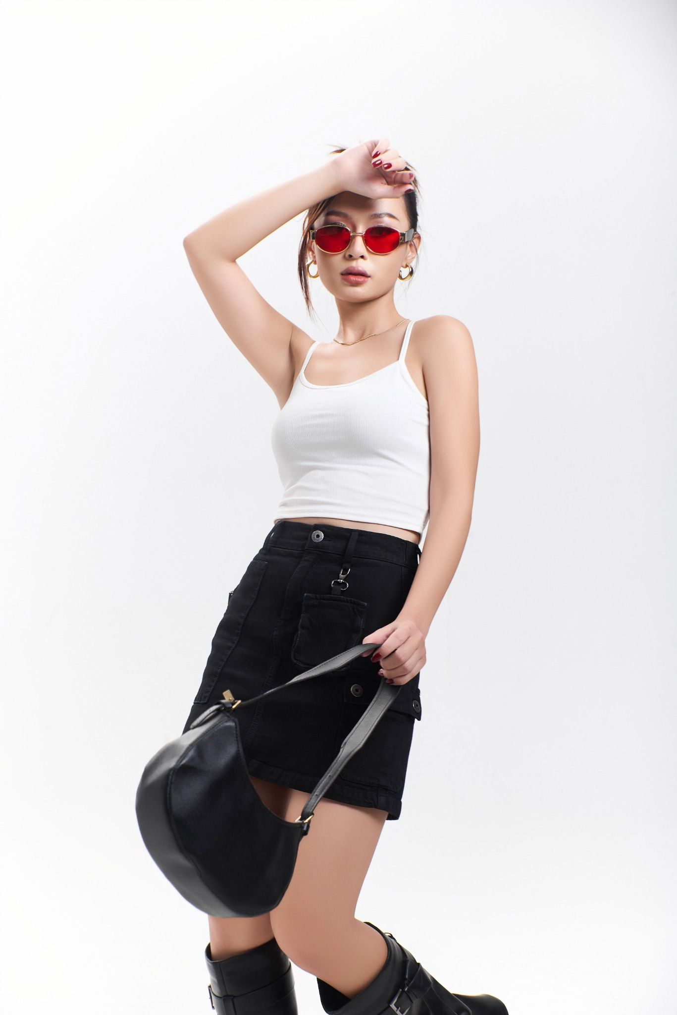 Chân Váy Nữ Màu Đen Phong Cách Y2K . Y2K Black Women's Skirt - 124WD1111F5