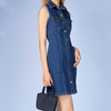 Đầm Nữ Dáng Suông Màu Xanh Đậm. Women's Dark Blue Straight Dress - 123WD1124B1990