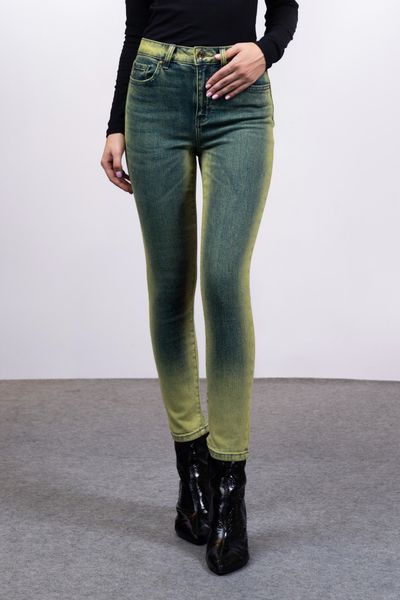 Quần Jeans Nữ Dáng Slimfit Nhuộm Phun Green. Green Spray-Dye Slimfit Women's Jeans - 123WD2082F2370