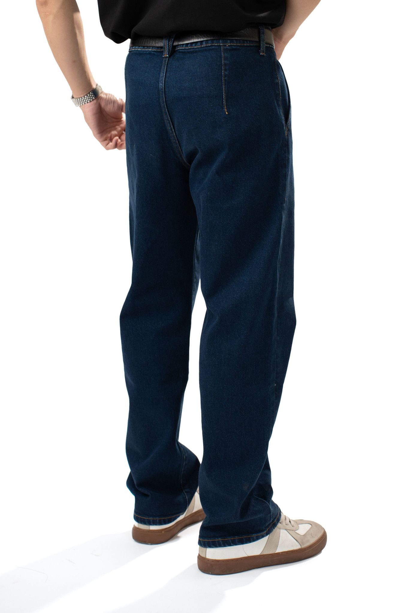 QUẦN DÀI NAM  DARK BLUE XẾP LY FORM BAGGY (TAILOR DENIM) - 125MD4089B1