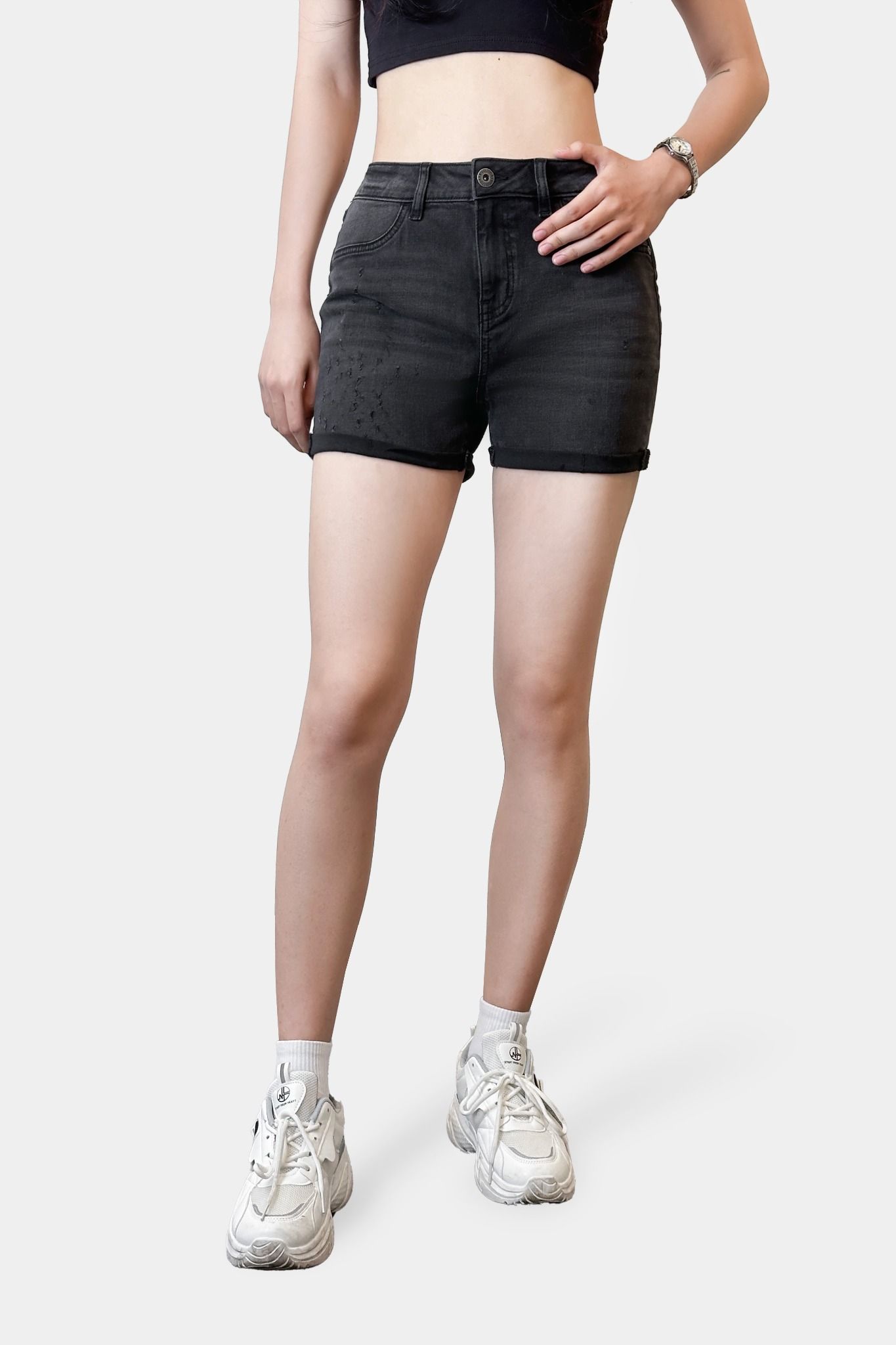 Quần Shorts Nữ Dáng Ôm. Women's Slim Shorts - 124WD2101F2