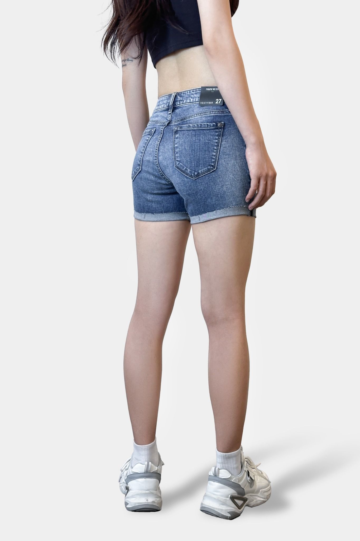 Quần Short Jeans Nữ Dáng Ôm - 124WD2101F1