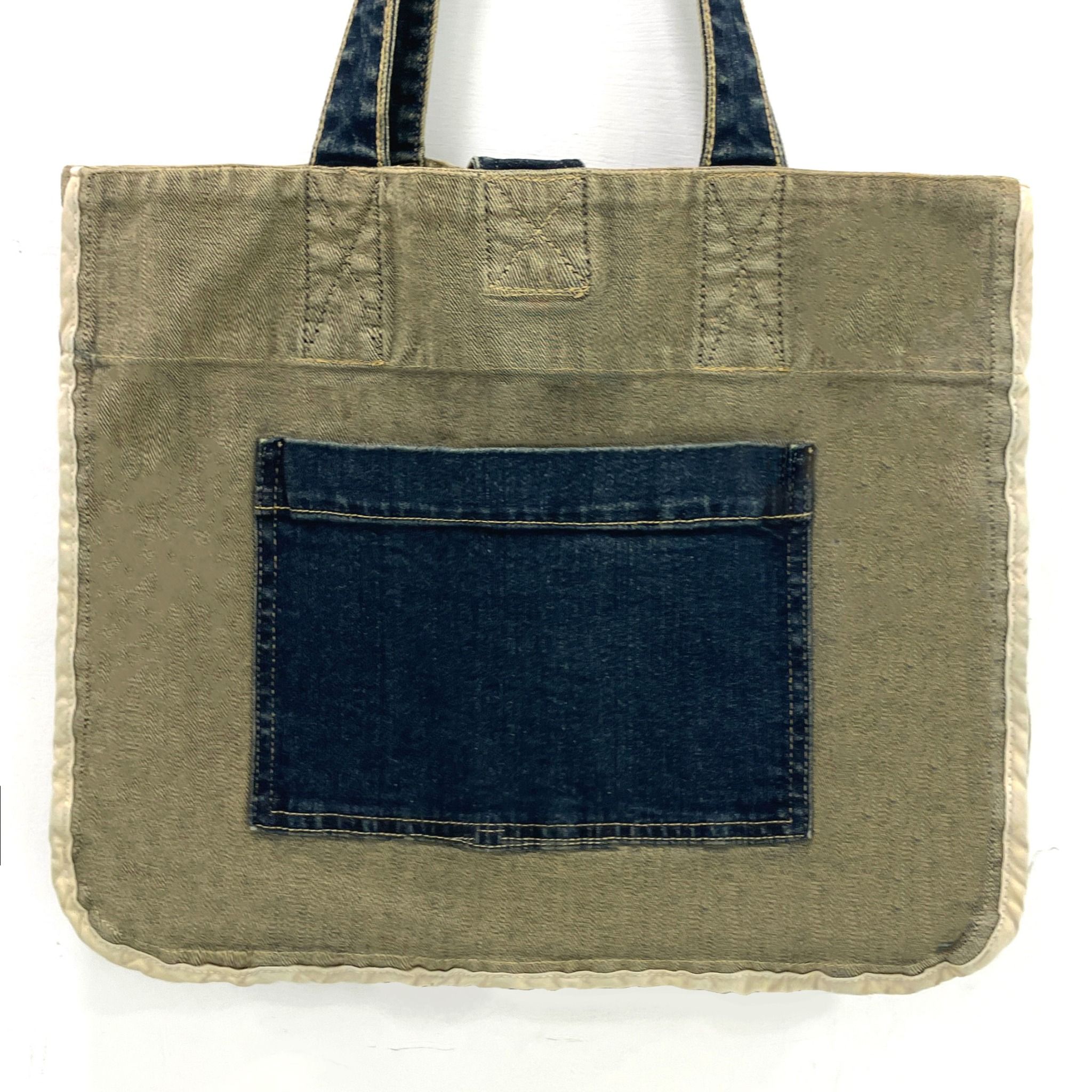 TÚI TOTE DENIM WASH MÀU VINTAGE