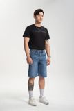 Quần Shorts Jeans Nam Dáng Rộng Màu Xanh Sáng. Light Blue Men's Jeans Shorts. 123MD4103B1950