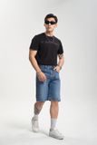 Quần Shorts Jeans Nam Dáng Rộng Màu Xanh Sáng. Light Blue Men's Jeans Shorts. 123MD4103B1950