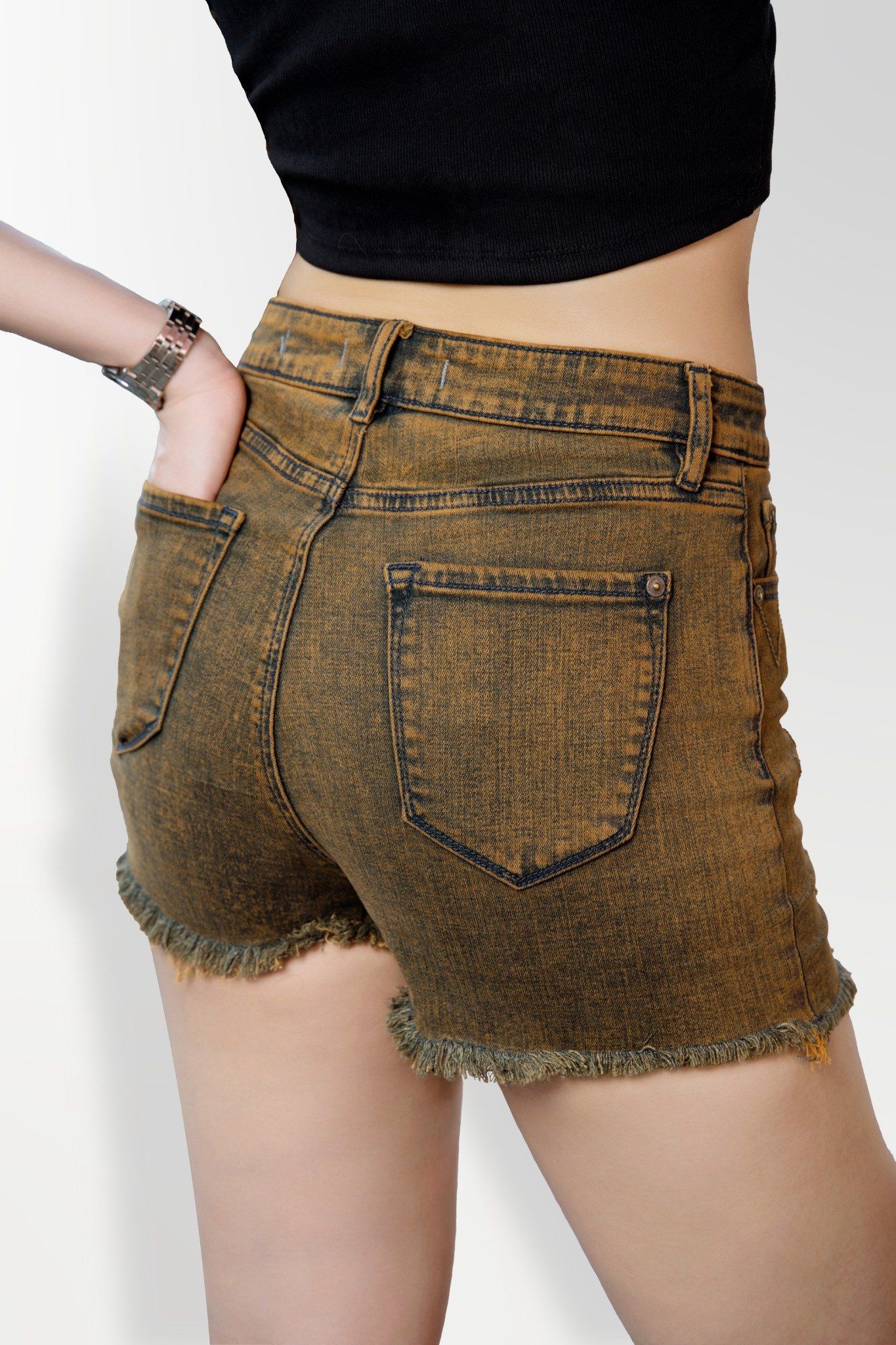 Quần Short Nữ Dáng Ôm Tua Lai Tint Màu -  Women's Shorts With Tint Color - 124WD1101F3930