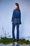 Quần Jeans Nữ Ống Loe Dark Blue. Dark Blue Women's Flared Jeans -  123WD1084B1970