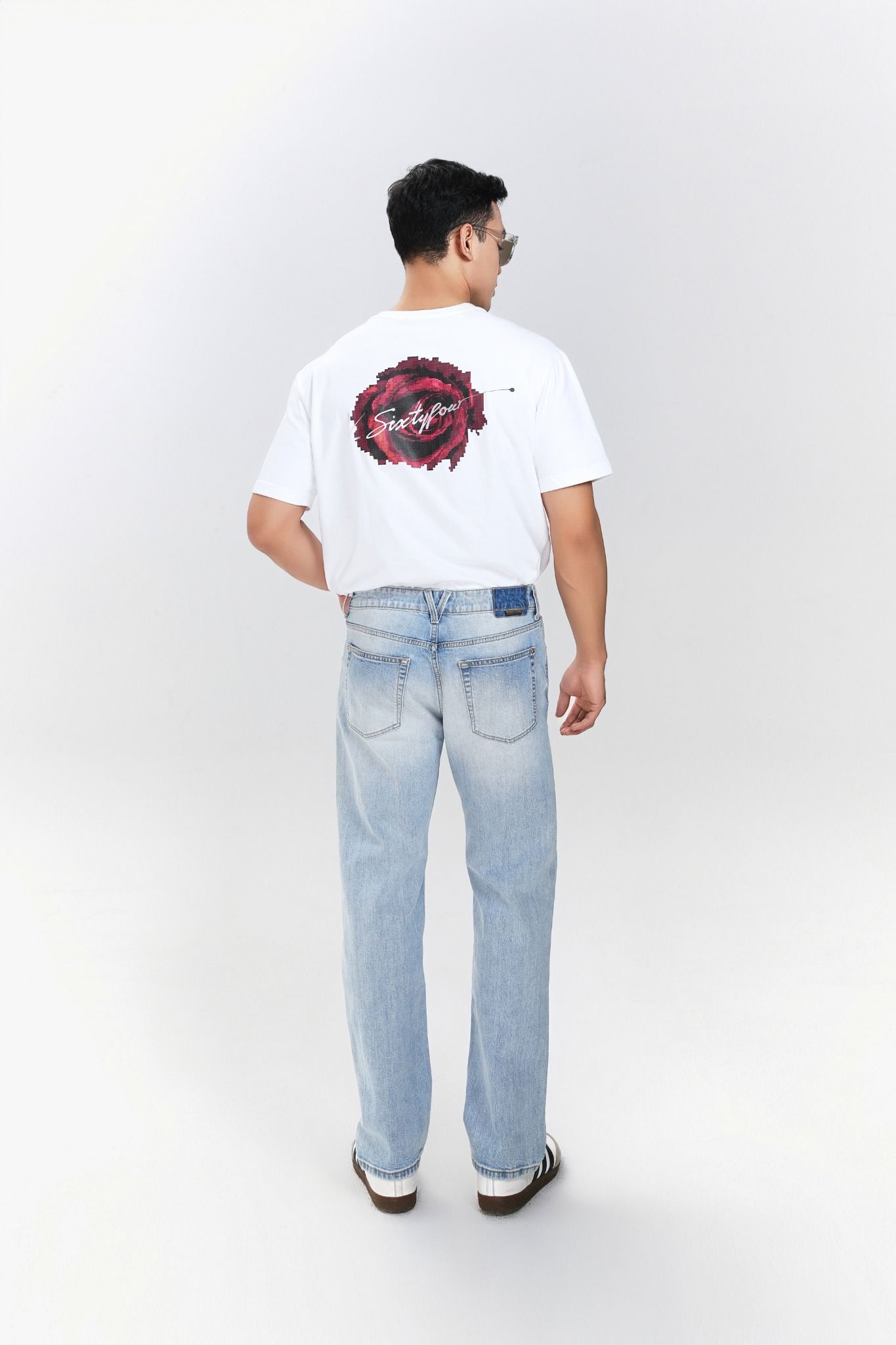 Quần Jeans Nam Dáng Đứng Màu Med Blue. Men's Straight Jeans in Med Blue - 124MD3083F1950