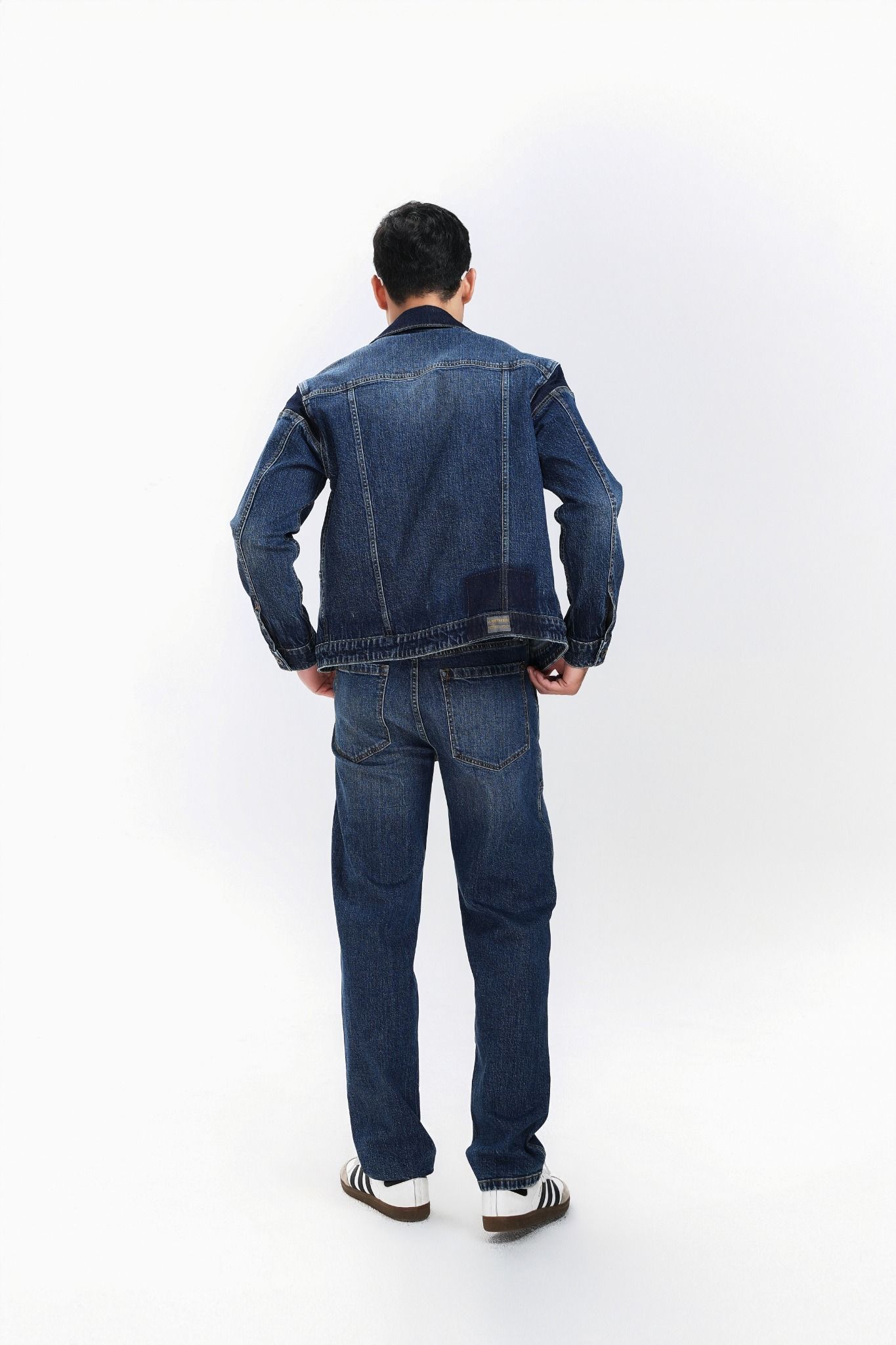 Quần Jeans Nam Dáng Đứng Túi Hộp. Men's Straight Pocket Jeans - 124MD4083F1950