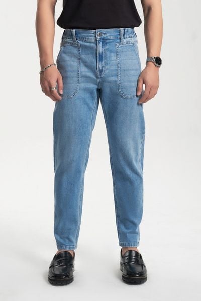 Quần Jeans Nam Dáng Jogger Lưng Thun. Elastic Waist Jogger Jeans for Men - 222MD4088F1930