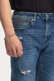 Quần Jeans Nam Dáng Rộng Relax Màu Xanh Sáng - Men's Wide-Leg Relax Fit Light Blue Jeans. 222MD4080F1930