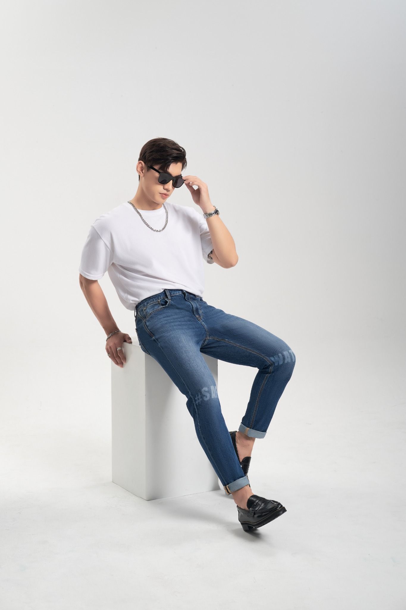 Quần Jeans Nam Dáng Slim Fit Safe Water. Slim Fit Safe Water Men's Jeans - 222MD3082F2