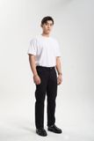 Quần Jeans Nam Dáng Suông Màu Đen Phối Chỉ Đỏ. Red Thread Black Straight Jeans - 222MD4083B2090